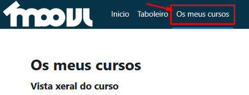 os meus cursos