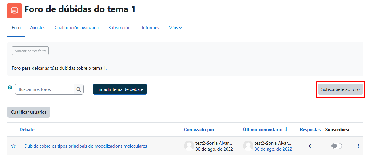 Subscrición foro