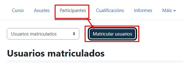 Matricular usuarios